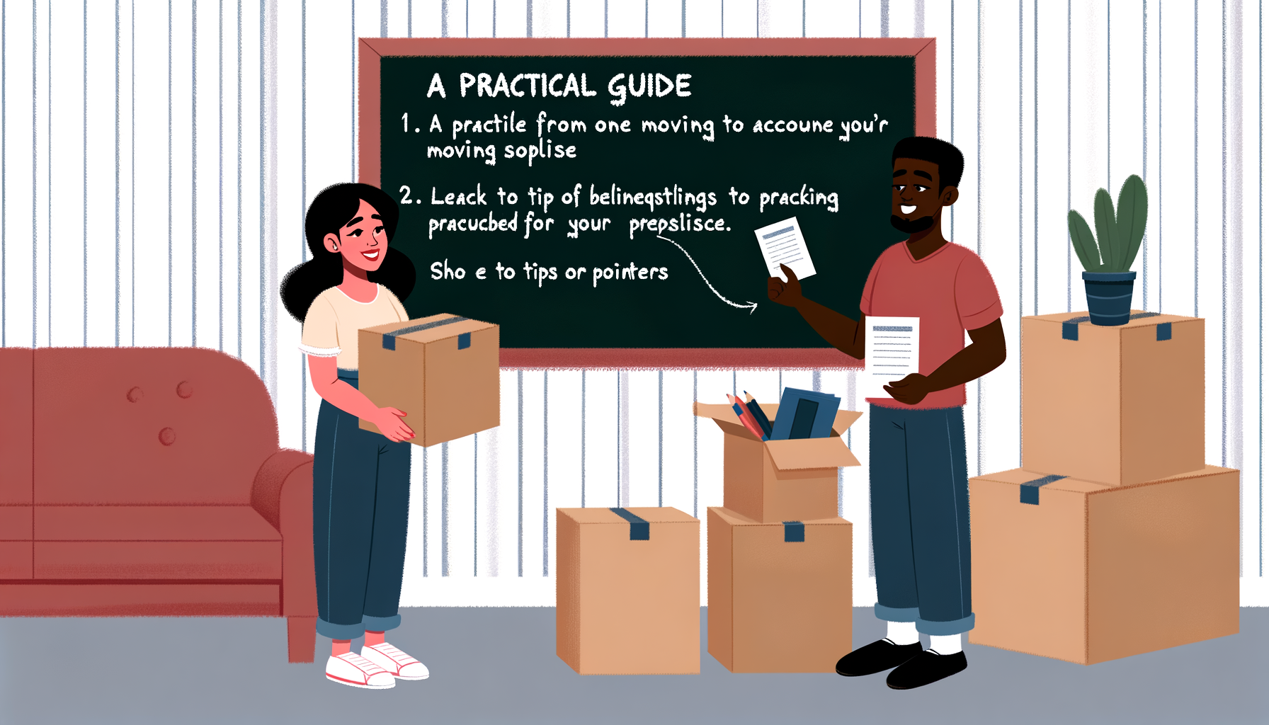 "Couple emballant des cartons pour déménager afin de suivre le travail du conjoint, guide pratique et astuces pour une transition harmonieuse"